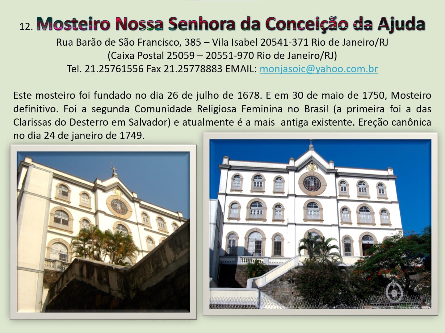 Mosteiro Concepcionista no Brasil 10
