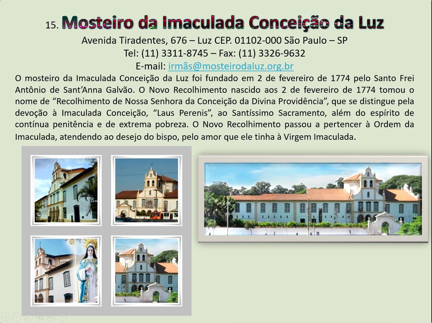 Mosteiro Concepcionista no Brasil 13