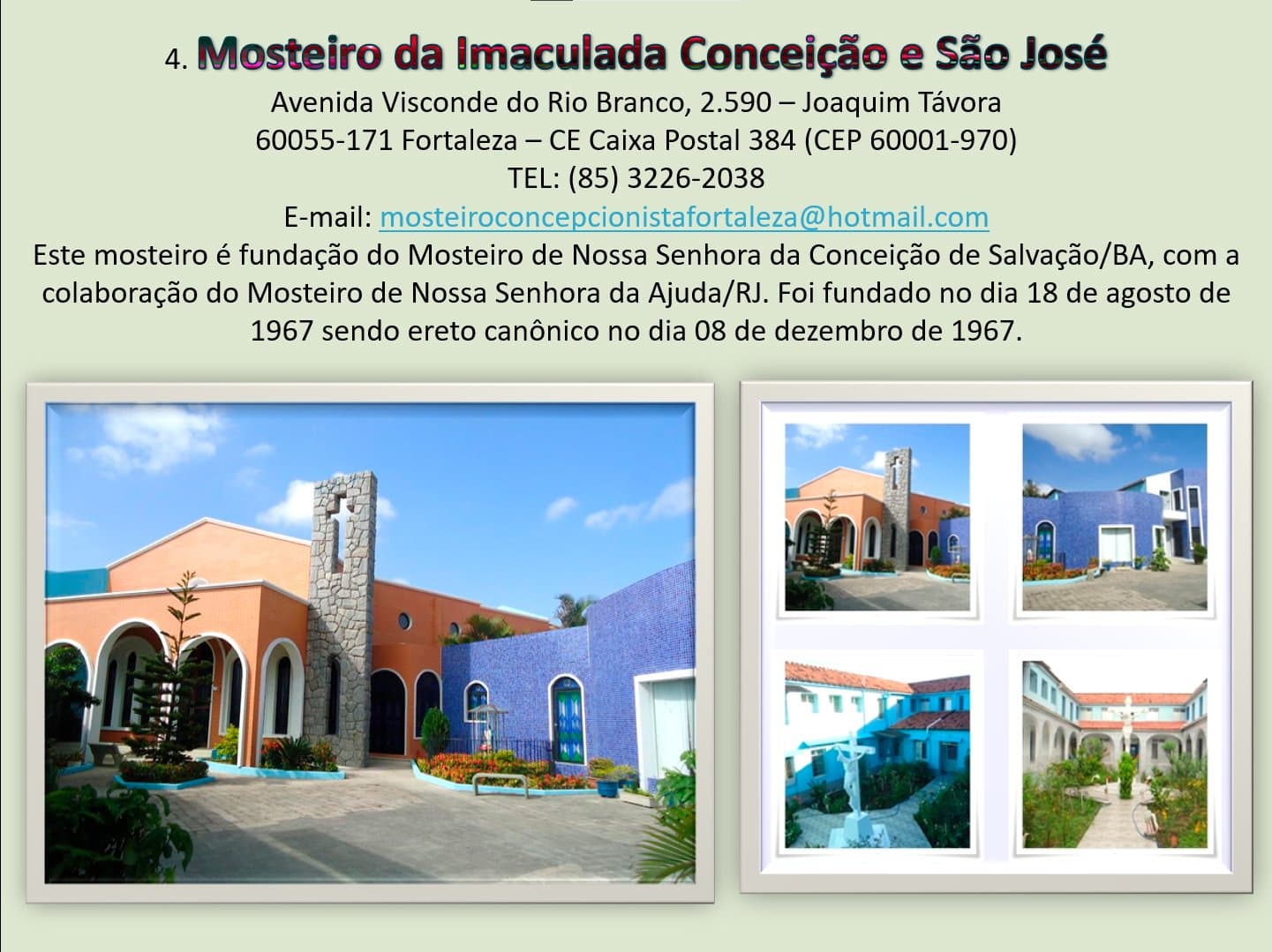Mosteiro Concepcionista no Brasil 3