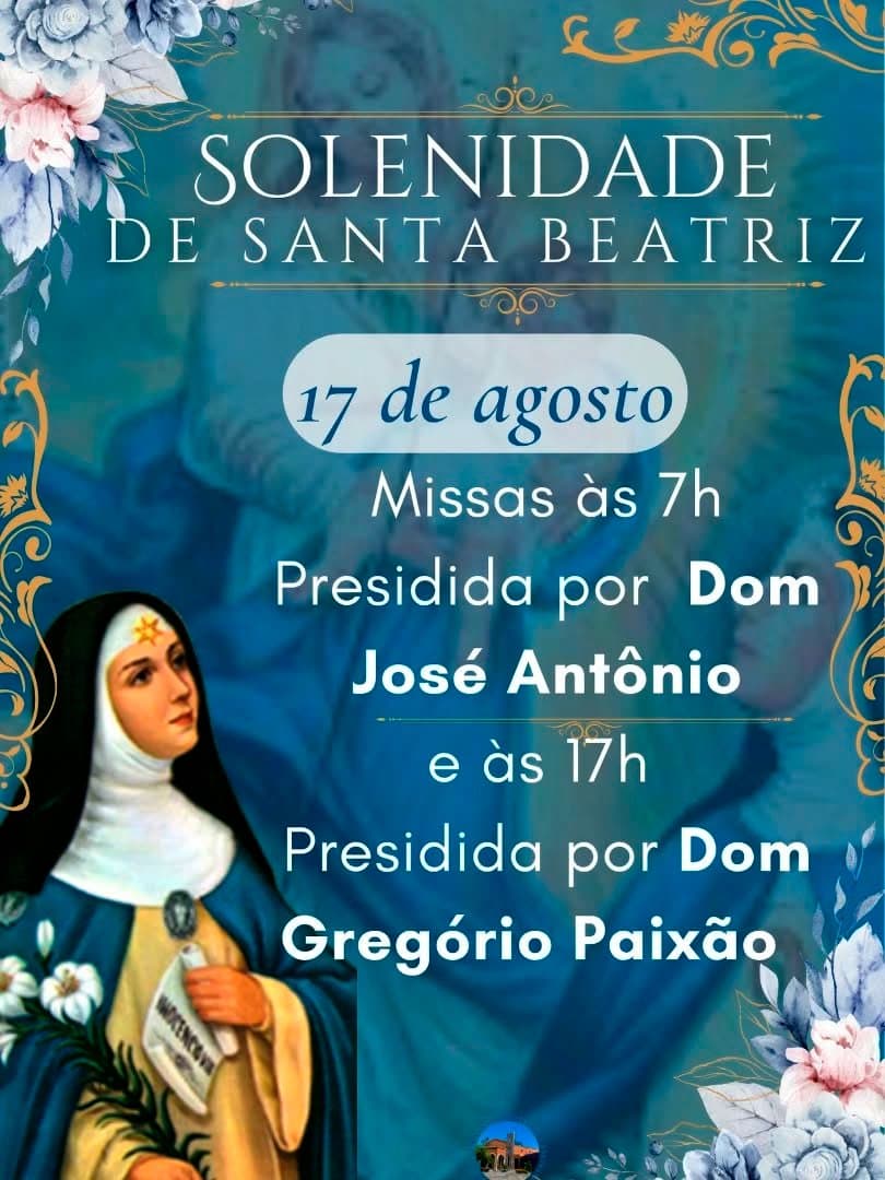 Cartaz da Solenidade de Santa Beatriz